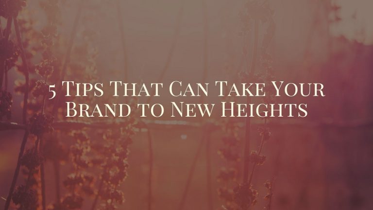 5 Tips That Can Take Your Brand to New Heights