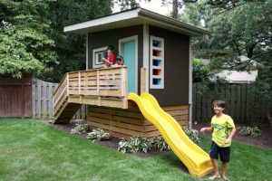 How to Turn a Metal Shed into a Playhouse