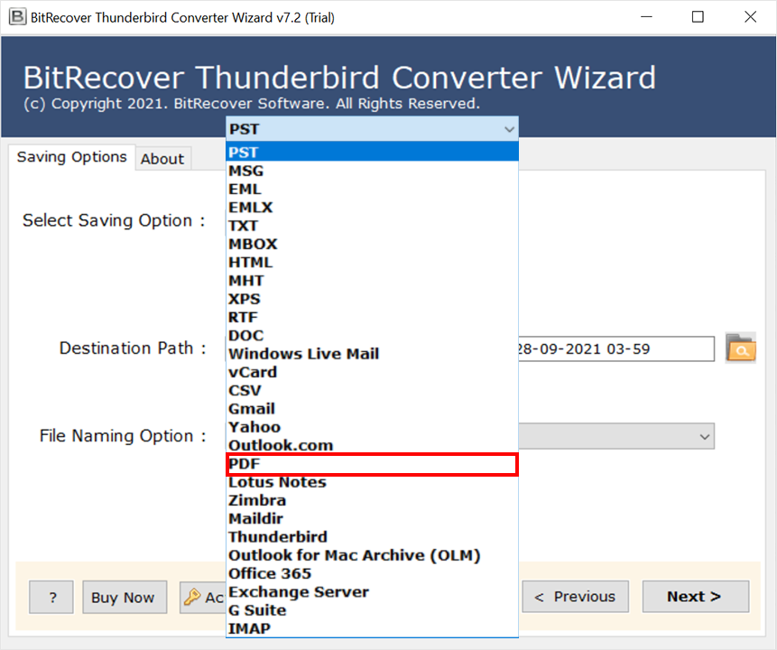 Convert Thunderbird emails to PDF in bulk