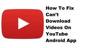 fix the YouTube downloader application