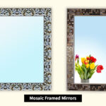 mosaic framed mirror