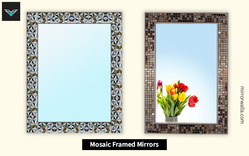 mosaic framed mirror