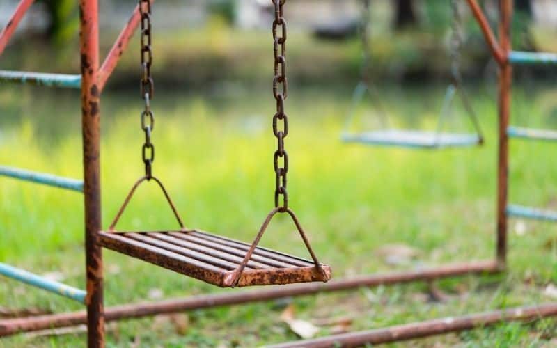 rust on playground equipment