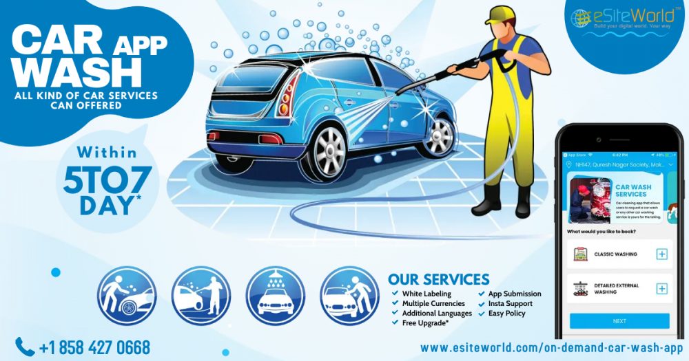 on-demand car wash app