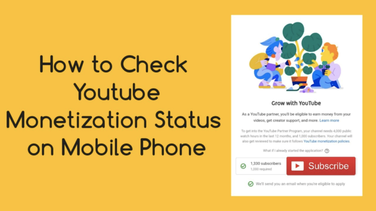 How to check Monetization of YouTube on mobile?