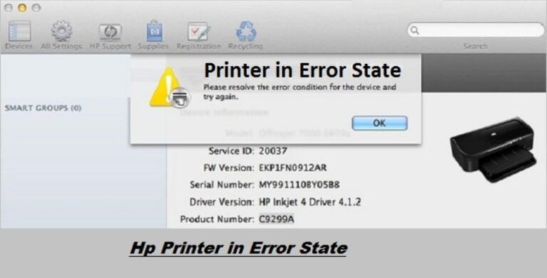 How to fix when your HP printer is in error state