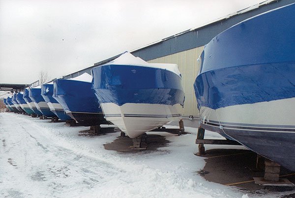 winter boat storage ashore