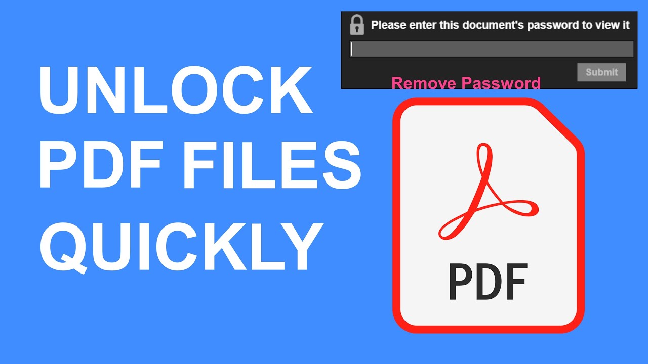 remove PDF passwords