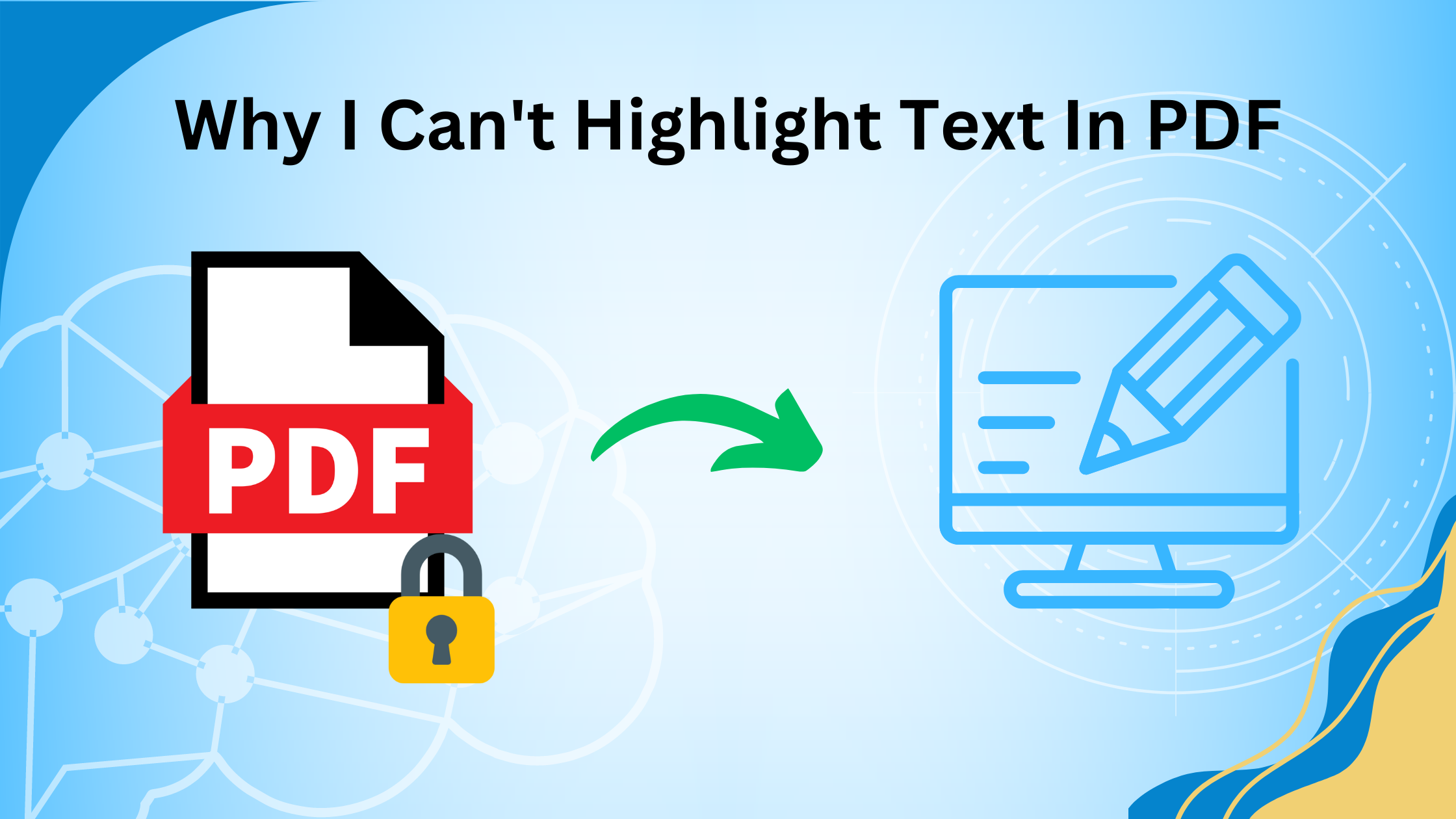 why i can t highlight text in pdf