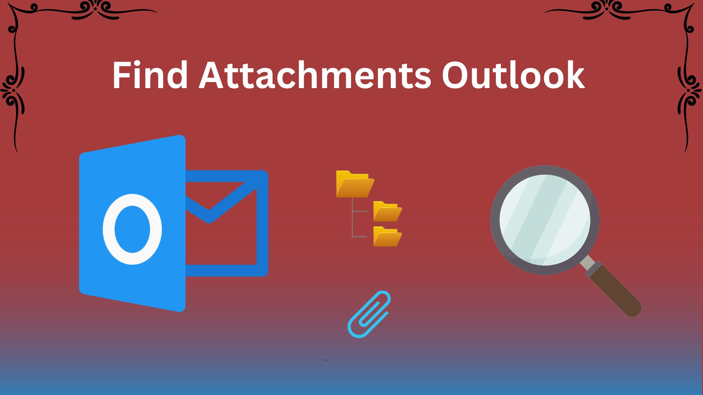 find attachments outlook