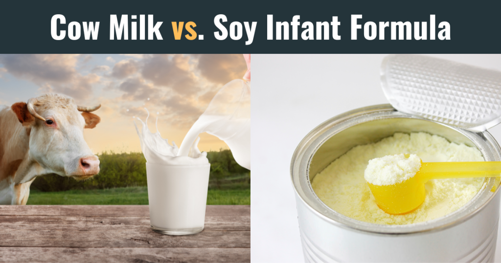 cow milk vs soy infant formula