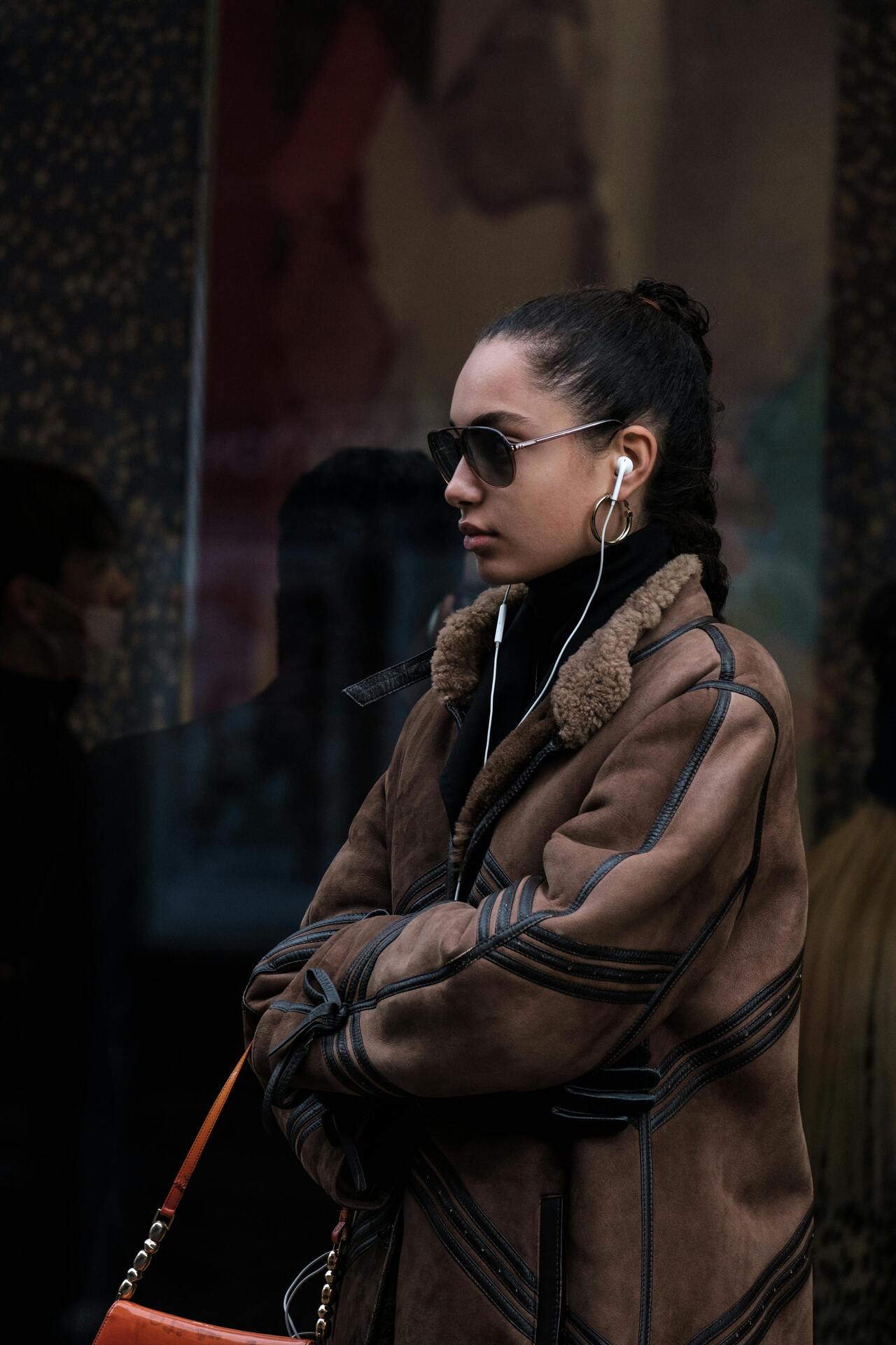 leather trench coat for the winter