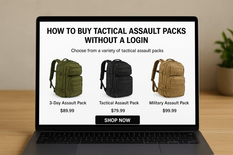 How to buy Tactical Assault Packs without a login?