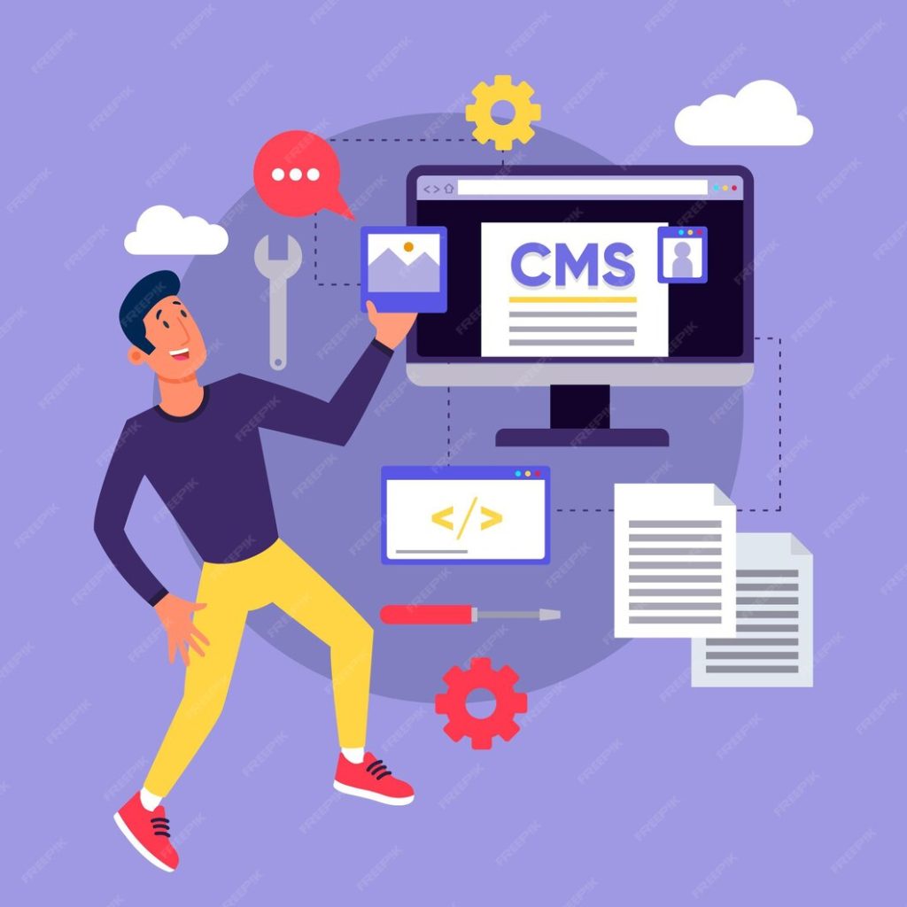 flat-cms-concept-illustration