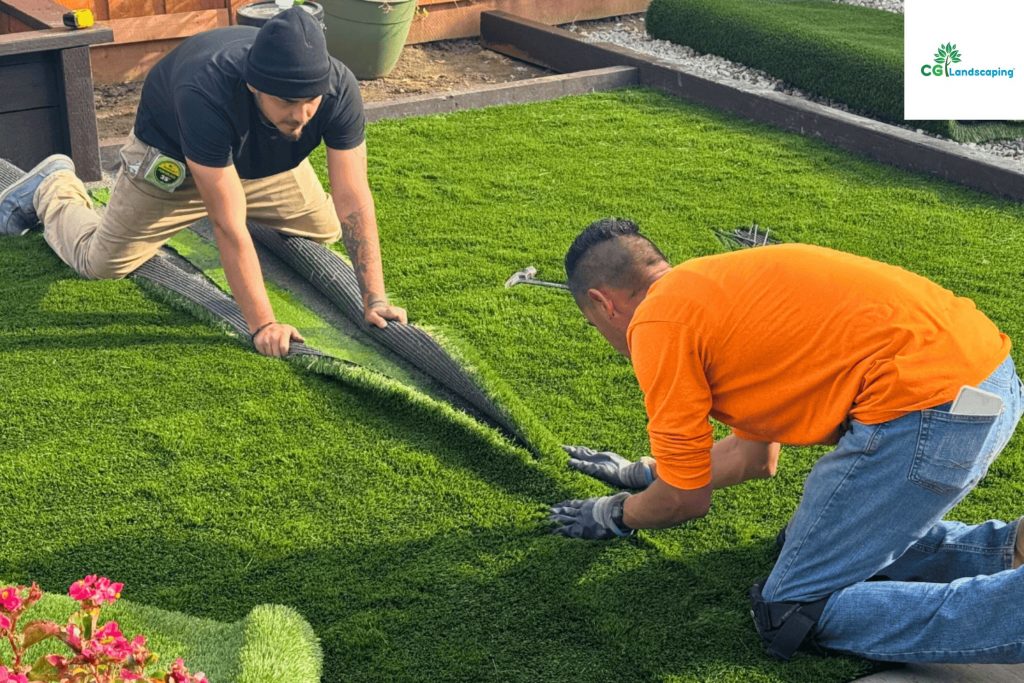 artificial grass installation