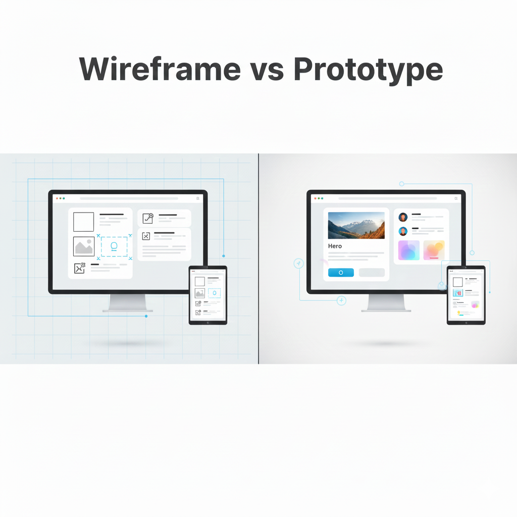 Wireframe vs Prototype