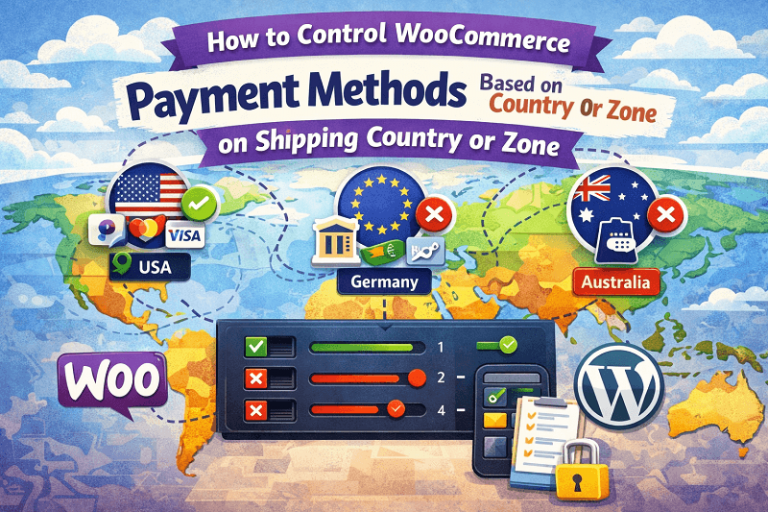 How to Control WooCommerce Payment Methods Based on Shipping Country or Zone