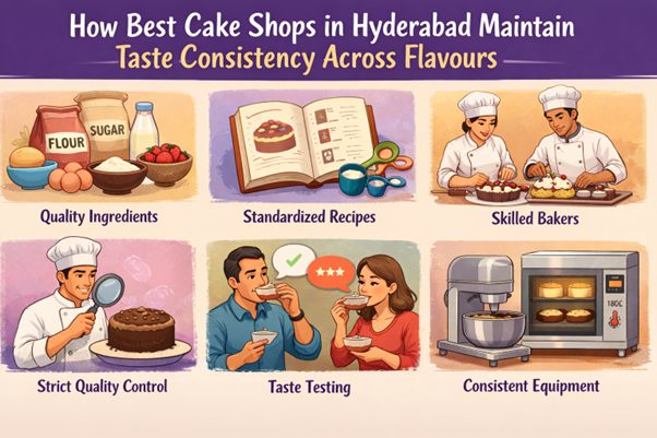 How Best Cake Shops in Hyderabad Maintain Taste Consistency Across Flavours