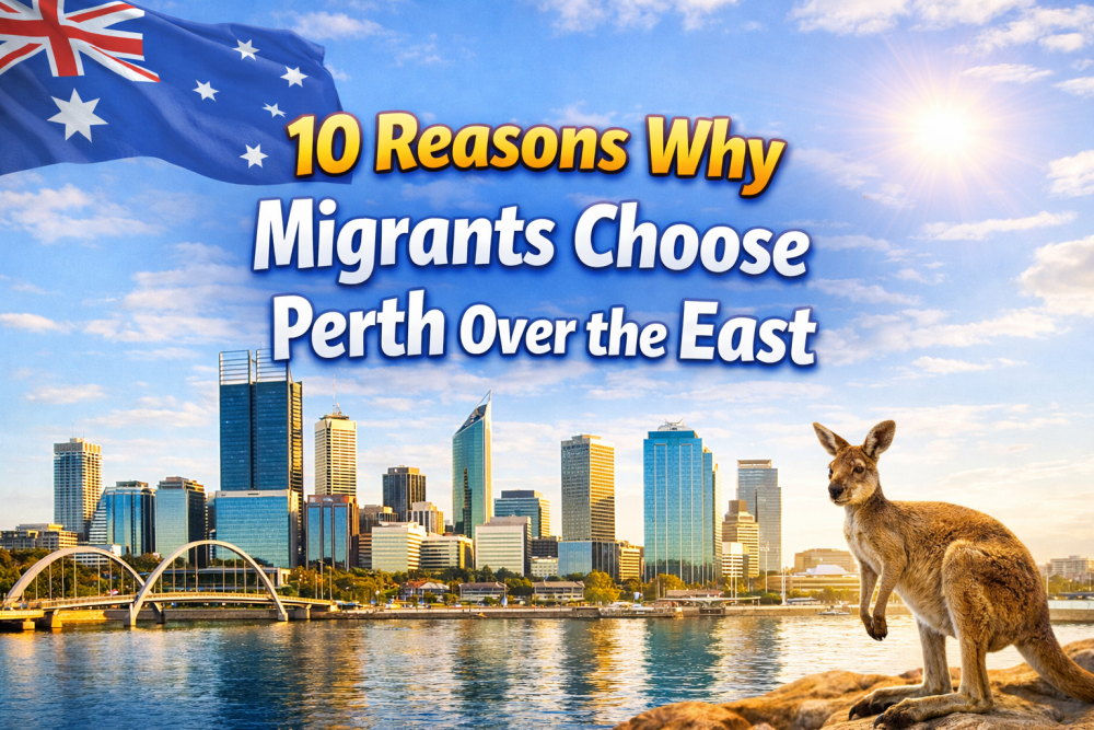 migrants choose perth over east