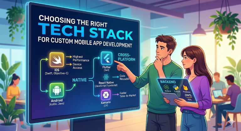 Selecting the Right Mix of Technologies for Custom Mobile App Development