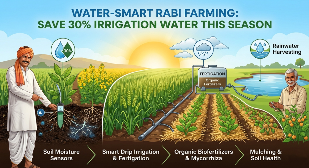 save irrigation water farming
