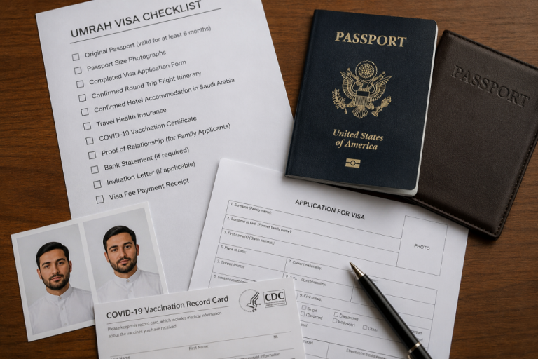 Documents required for Umrah visa from the USA
