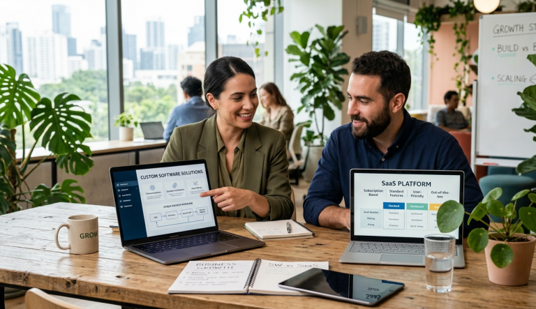 Growing Your Business? Compare Custom Software and SaaS Solutions