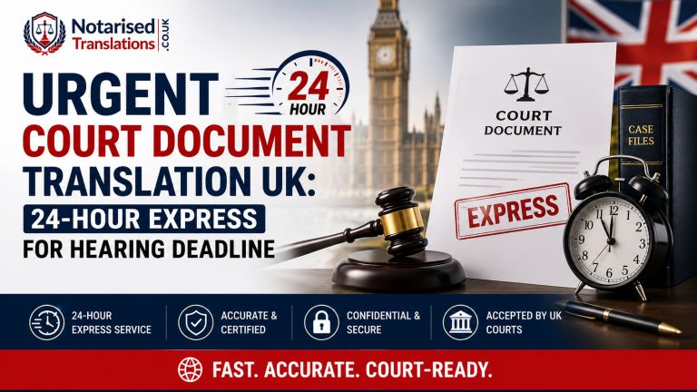 Urgent Court Document Translation UK: 24-Hour Express for Hearing Deadline