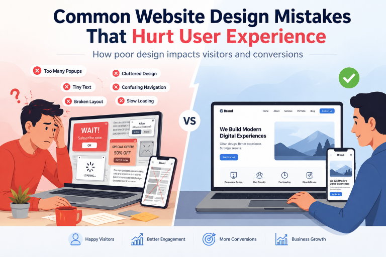 Common Website Design Mistakes That Hurt User Experience