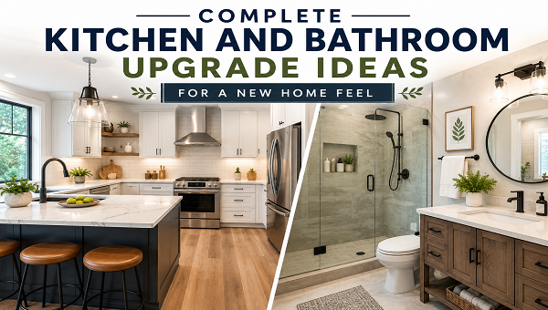 kitchen and bathroom