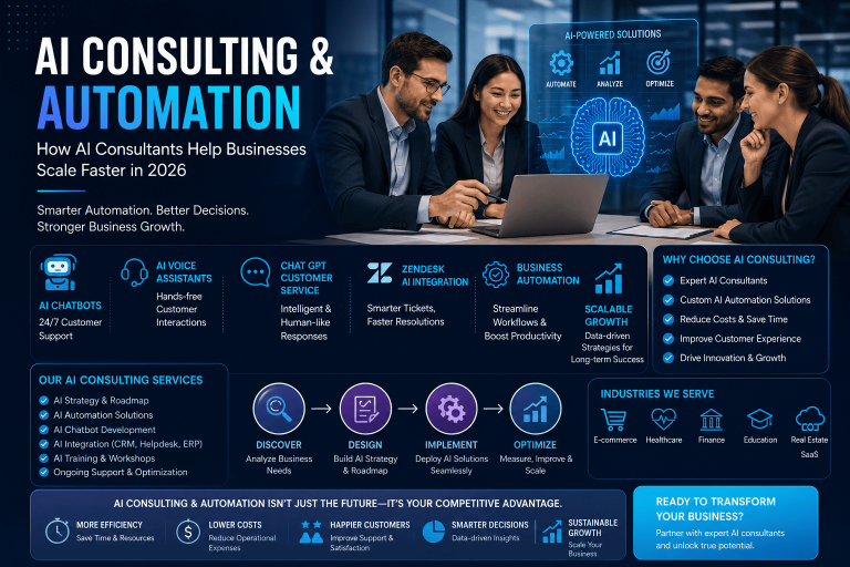 AI Consulting & Automation: How AI Consultants Help Businesses Scale Faster  